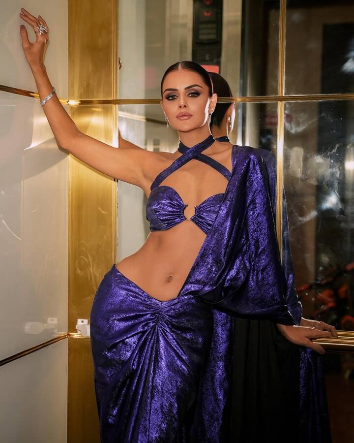 प्रियंका ने ग्लोसी मेकअप, बालों में पोनीटेल और डायमंड ज्वेलरी के साथ अपने लुक को कंपलीट किया है.