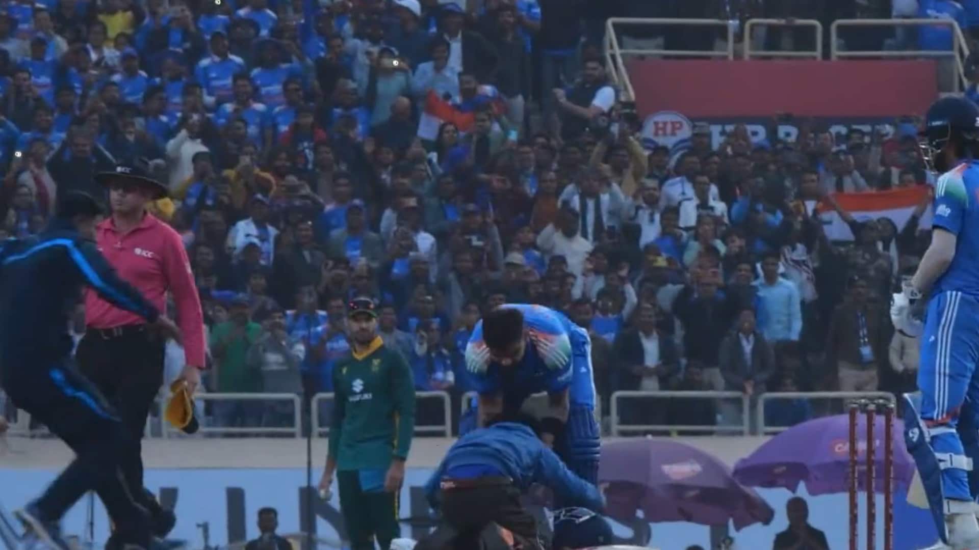 WATCH: Fan Invades Field To Touch Virat Kohli’s Feet During Ranchi ODI