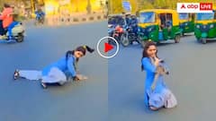 रील बनाते-बनाते सड़क पर लेट गई लड़की, पीछे ऑटो-बाइकों की लगी भीड़, भड़क उठे यूजर्स