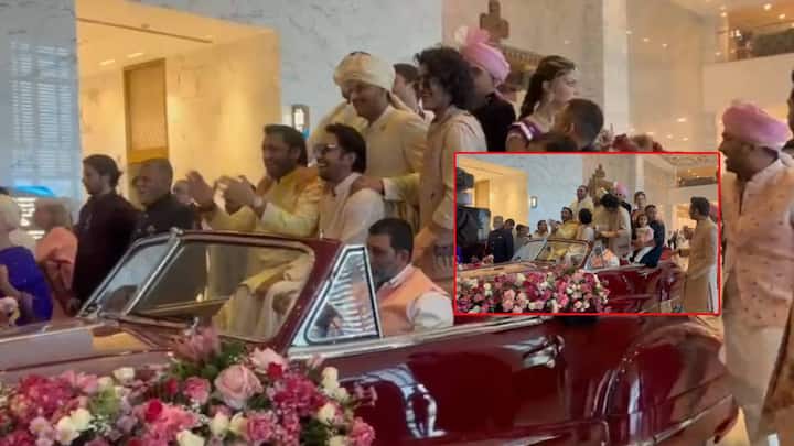 या लग्नसोहळ्यासाठी राजकीय, आणि बॉलिवूडमधील दिग्गज मंडळींचा सहभाग असल्याचं पाहायला मिळालं, अभिनेत्री सागरिका घाटगे पाटील लग्नाला उपस्थित होत्या.