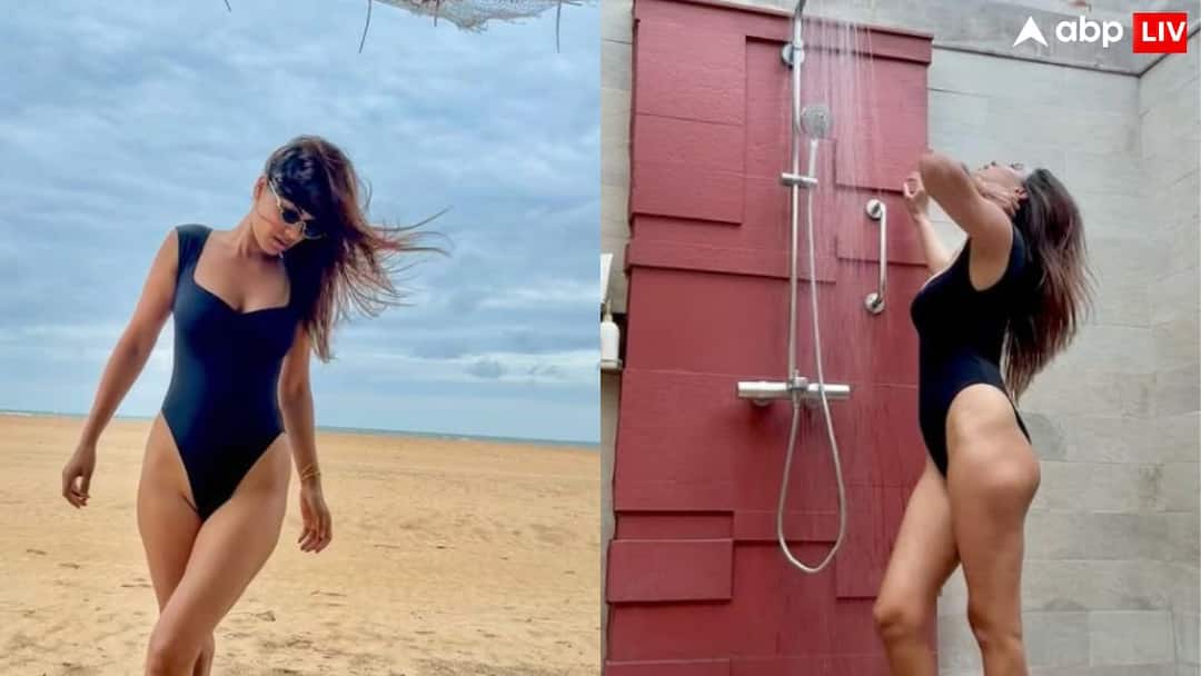 ब्लैक मोनोकनी पहने समंदर किनारे रिलैक्स करती दिखीं निया शर्मा, ग्लैमरस अवतार में दिए पोज