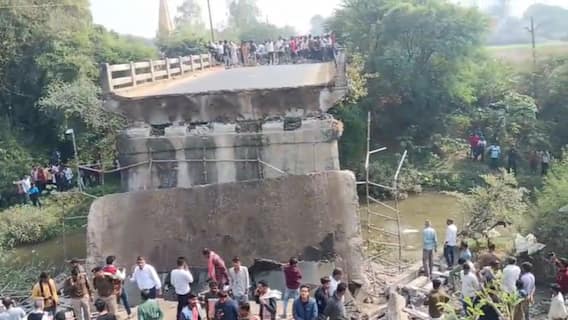 MP के रायसेन में बड़ा हादसा, बरेली-पिपरिया मार्ग पर नयागांव पुल ढहा, 4 लोग घायल