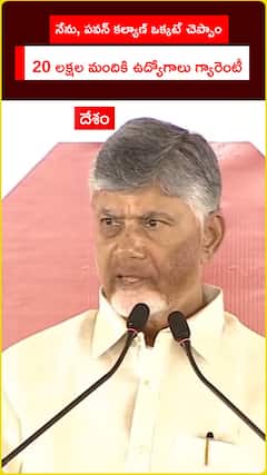 నేను, పవన్ కల్యాణ్ ఒక్కటే చెప్పాం 20 లక్షల మందికి ఉద్యోగాలు గ్యారెంటీ