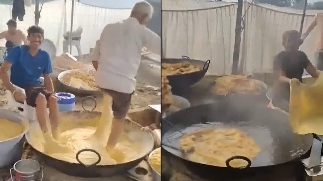 Dough Kneaded With Bare Feet At Giant Feast: Viral Video Might Gross You Out