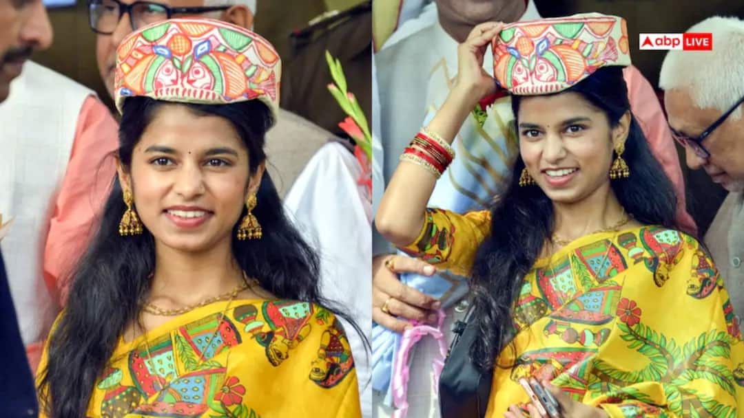 WATCH: Maithili Thakur Takes Oath In Maithili Wearing Traditional Mithila Pag