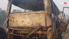 यूपी के बलरामपुर में बस हादसा, नेपाल के तीन यात्री जिंदा जले, नशे में था ड्राइवर?