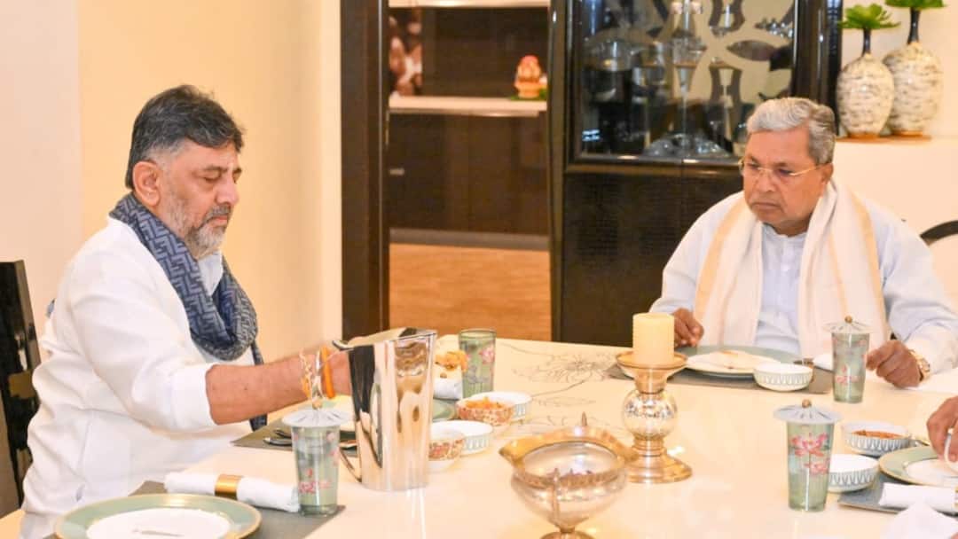 Shivakumar Hosts Siddaramaiah For Breakfast 2.0 After Last Week’s Unity Show Amid Tussle