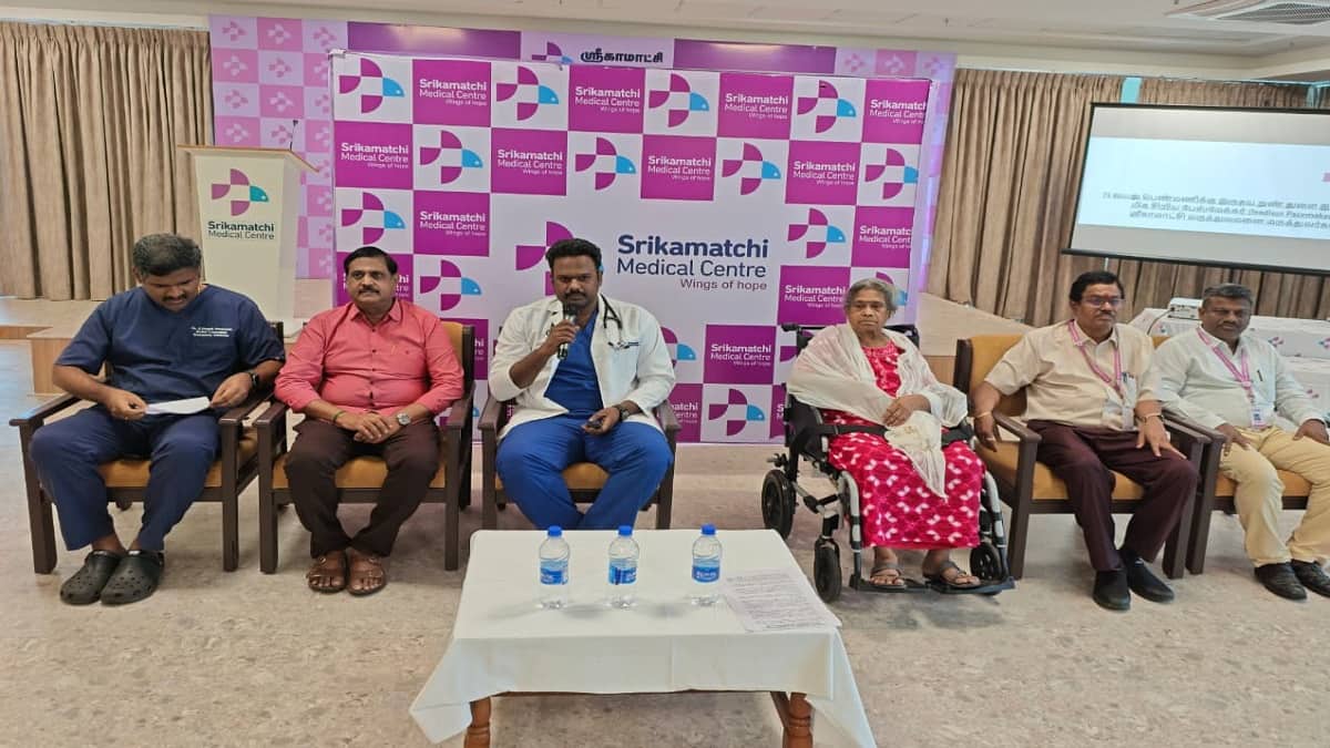 மூதாட்டிக்கு இருதய நுண்துளை ரத்தக்குழாய் மூலம் சிறிய பேஸ்மேக்கர் கருவி பொருத்தி சாதித்த ஸ்ரீகாமாட்சி மருத்துவமனை