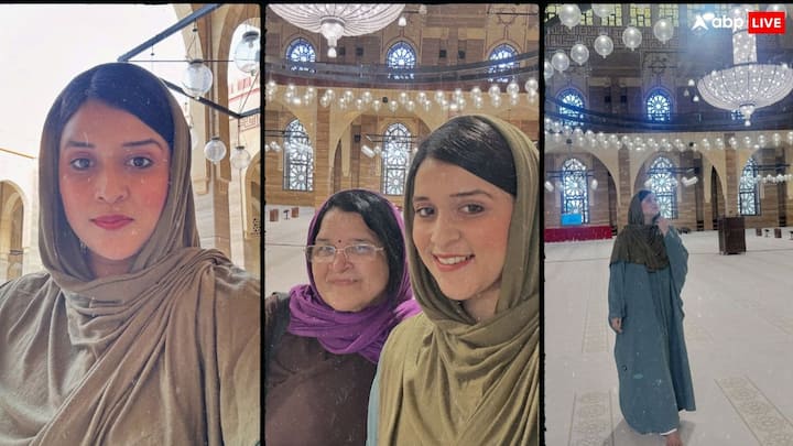 Mannara Chopra Wear Abaya: टीवी और बॉलीवुड एक्ट्रेस मन्नारा चोपड़ा सोशल मीडिया पर छाई रहती हैं. एक्ट्रेस हाल ही में अपनी मां के साथ बहरीन गई हैं. जहां से हिजाब पहने हुए उन्होंने फोटोज शेयर की हैं.