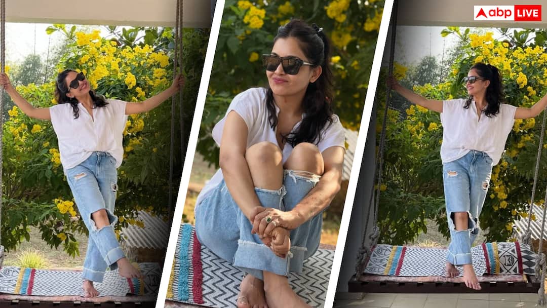 फटी जीन्स पहनकर अंगूरी भाभी ने दिए जमकर पोज, झूले पर मस्ती करती नजर आईं शुभांगी