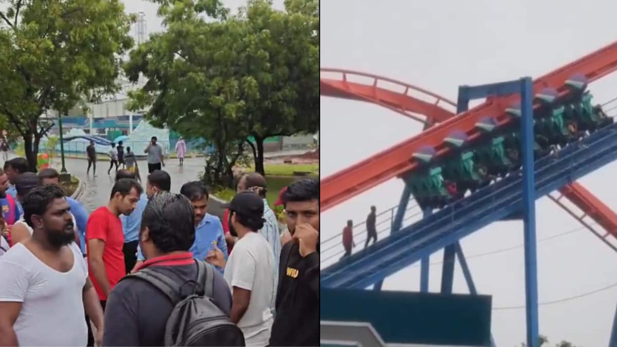 Wonderla Chennai Opening Day Turns Chaotic As Roller Coaster, Other Rides Stall Mid-Air; Visitors Panic: Video