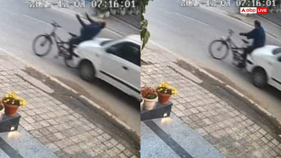 Gurugram Hit-and-Run: Businessman Killed While Cycling; Driver Absconding, CCTV Captures Impact