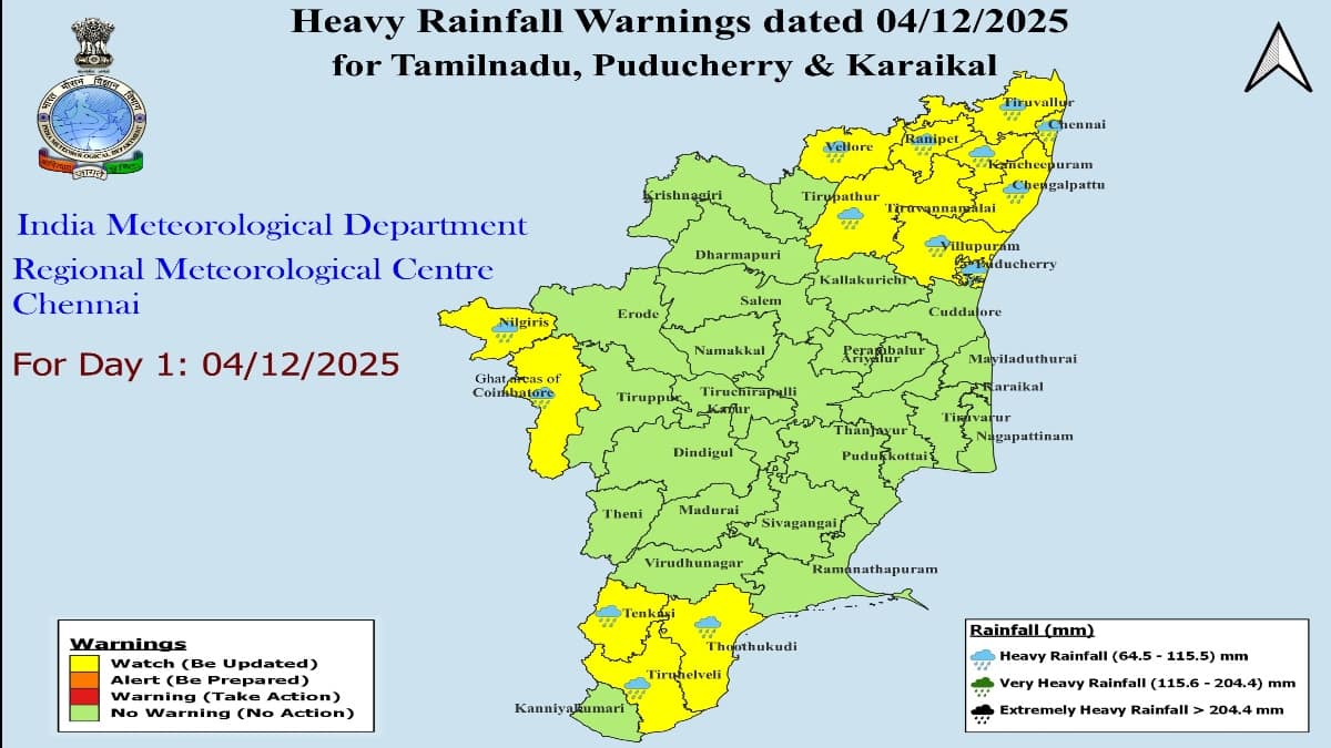 TN Rain Alert: அடுத்து எத்தனை நாட்களுக்கு தமிழகத்தில் கனமழை கொட்டி தீர்க்கும்? - வானிலை மையத்தின் இன்றைய அறிக்கை