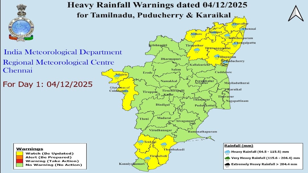 TN Rain Alert: சென்னையை விடாத கனமழை... இன்றும் வெளுத்து வாங்குமாம்... இன்னும் எத்தனை மாவட்டங்களுக்கு கனமழை எச்சரிக்கை?