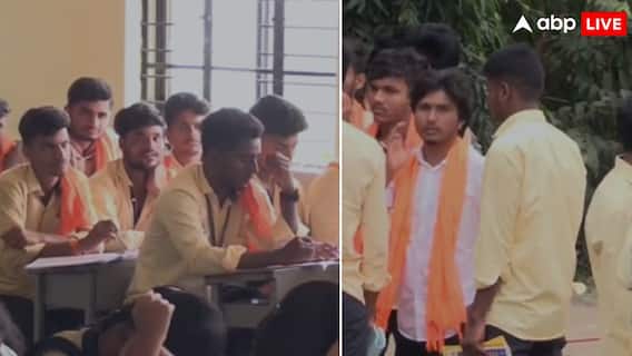 छात्राएं बुर्का पहनकर आईं तो भगवा गमछा डालकर पहुंच गए लड़के, जानें क्यों मचा बवाल