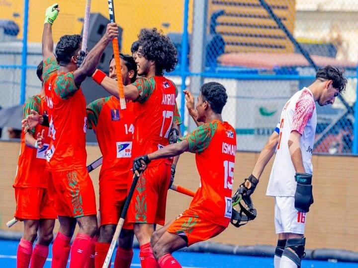 பங்களாதேஷ் - ஓமன் இடையேயான ஜூனியர் உலக ஹாக்கி போட்டியில் 9-0 என்ற புள்ளியில் பங்களாதேஷ் வெற்றி.