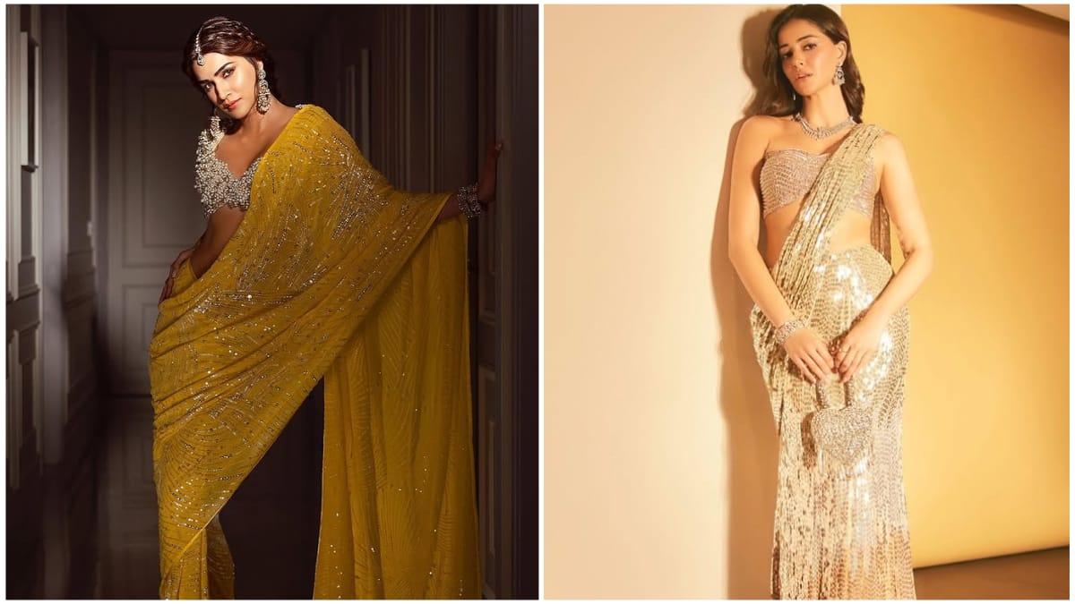 Birthday Feature: Manish Malhotra Designed Sequined Sarees That Redefine Wedding Glamour