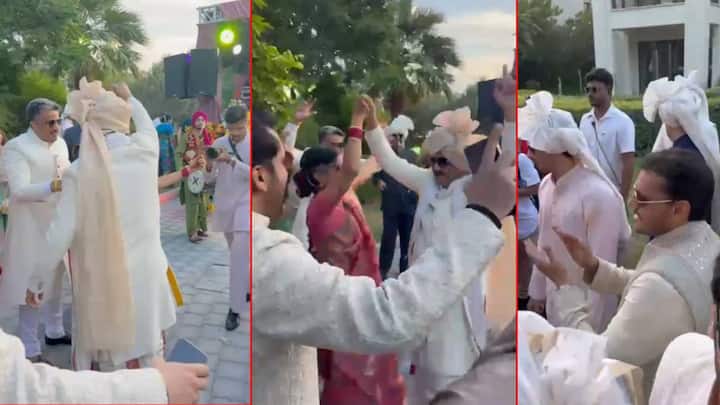 खासदार शरद पवार, प्रतिभा पवार आणि सुप्रिया सुळे लग्नसोहळ्यासाठी गेल्या नाहीत. मात्र, सुप्रिया सुळेंनी जय की बारात.. असे म्हणत या लग्नाच्या वरातीचे खास फोटो शेअर केले आहेत