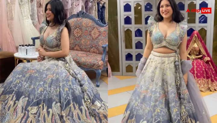 Everyone wears lehenga, but Indo-western lehenga is in special trend these days. In this, instead of heavy dupatta, a long ethnic jacket is worn, which makes the look completely unique. This look looks very elegant and classy with light jewellery.