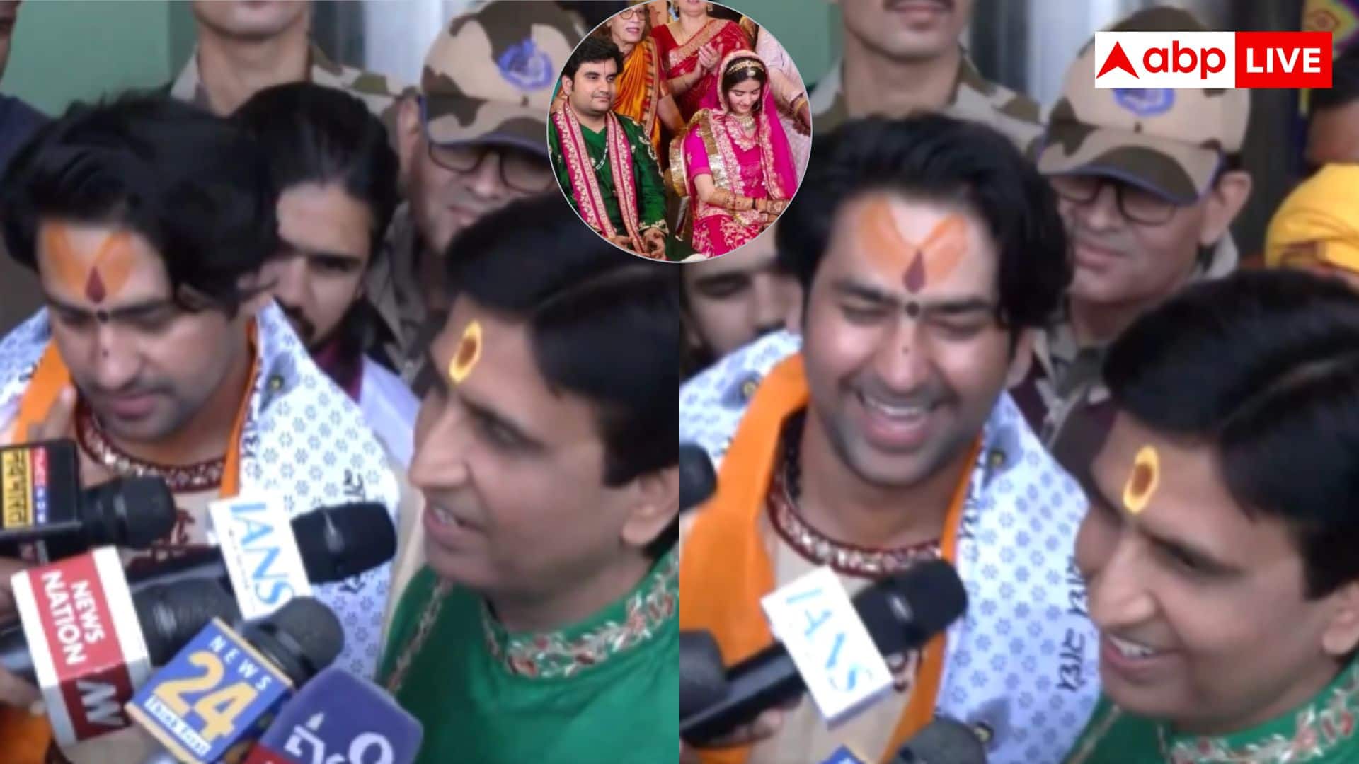 अब इनका नंबर है... इंद्रेश उपाध्याय की शादी में पहुंचे कुमार विश्वास, धीरेंद्र शास्त्री की तरफ किया इशारा, देखें वीडियो