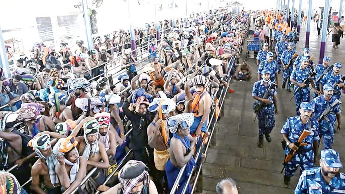 சபரிமலை: பாதுகாப்பு தீவிரம்! தரிசனத்தை எளிதாக்க தேவசம் போர்டின் அதிரடி முடிவு! பக்தர்கள் மகிழ்ச்சி!