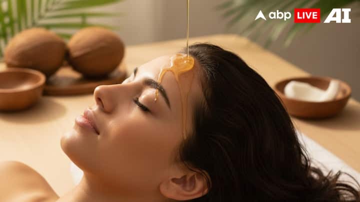 1. Coconut Oil Massage: Coconut oil is one of the most powerful and reliable home remedies for dry scalp, thanks to its natural moisturising, antibacterial and antifungal properties. When gently warmed and massaged into the scalp, it penetrates deep into the skin layers, helping restore essential lipids that dry scalp often lacks. his natural oil forms a protective layer that reduces moisture loss, soothes irritation, and calms itchy patches caused by dryness. For best results, warm 2–3 tablespoons of virgin coconut oil and apply it thoroughly from roots to scalp. Leave it on for at least 45 minutes or overnight before washing it off with a mild shampoo. Repeating this remedy 2–3 times a week can drastically reduce dryness and flakiness. (Image Source: ABPLIVE AI)