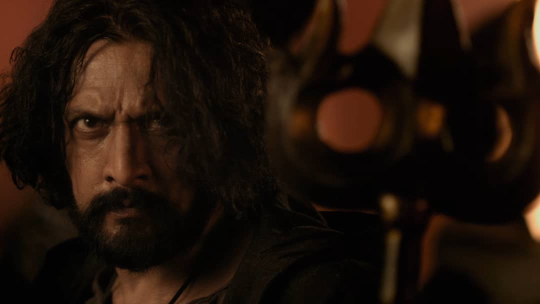 Mark Telugu Trailer Out Now Kiccha Sudeep Action Entertainer Gears Up for Christmas Release Watch Video Kiccha Sudeep Mark: త్రిశూలం పట్టిన కన్నడ హీరో... క్రిస్మస్ బరిలో సినిమా!