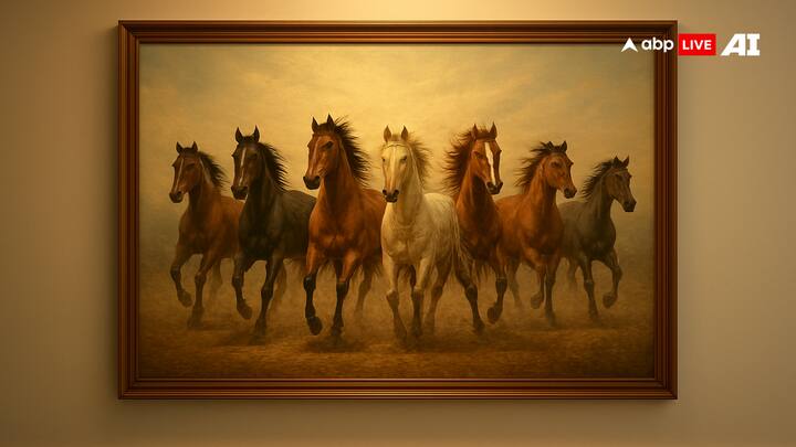 The picture of 7 horses also works to provide positive energy to luck and wealth. Putting this picture not only brings success in life but also keeps the flow of money flowing. It is considered correct to place it in the North direction of the house.