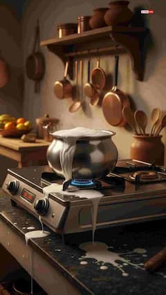 उकळत्या दुधाचे पडणे शुभ की अशुभ?