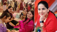 जया किशोरींच्या हातावर मेहंदी सजली; फोटो समोर, गुलाबी सूटसह कानातील रिंग्जनेही लक्ष वेधलं