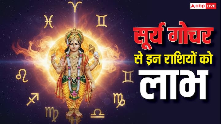 Surya Rashi Parivartan 2025: 16 दिसंबर को सूर्य वृश्चिक राशि की यात्रा को विराम देते हुए धनु में गोचर करेंगे. गुरु की राशि धनु में आकर सूर्य के तेज से मेष, सिंह, तुला, समेत 4 राशियों का भाग्य चमकेगा.