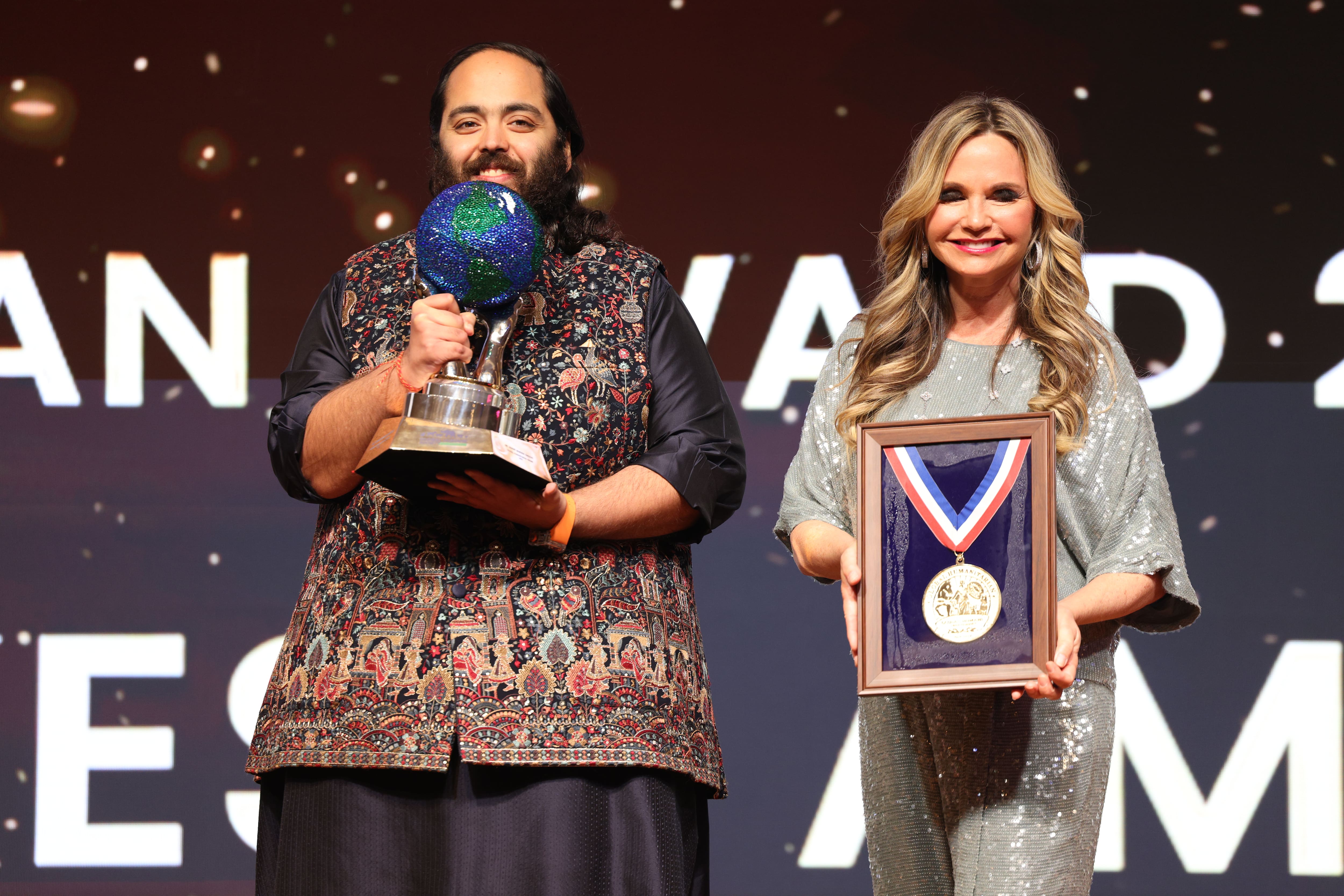 Anant Ambani Receives Global Humanitarian Award, Becomes First Asian Recipient