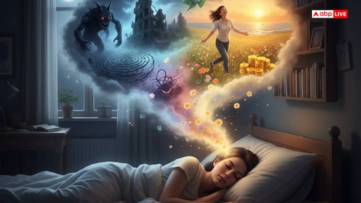 व्यक्ति रात में जब गहरी नींद से सोता है, तो वह कई बार सपने देखता है. कुछ सपने डरावने होते हैं, तो कुछ सपने मन प्रसन्न करने वाले होते हैं. स्वपन्न शास्त्र की माने तो हर सपने के पीछे कोई न कोई राज छूपा होता है. जीवन के कुछ पहलुओं को दर्शाता है, जो शुभ और अशुभ दोनों हो सकते हैं.