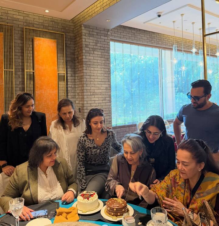 शर्मिला टैगोर को बर्थडे पर स्पेशल फील कराने के लिए उनके बच्चे दिल्ली पहुंचे थे.