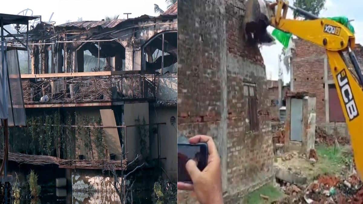 Bulldozers Raze Luthras’ Shack In Goa’s Prime Vagator Area After Deadly Fire: VIDEO