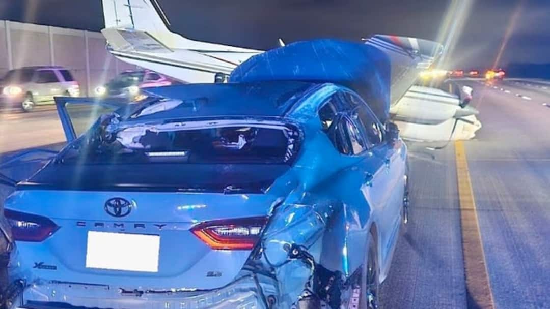 Video Captures Plane Hitting Car During Emergency Landing On Florida’s I-95 | WATCH