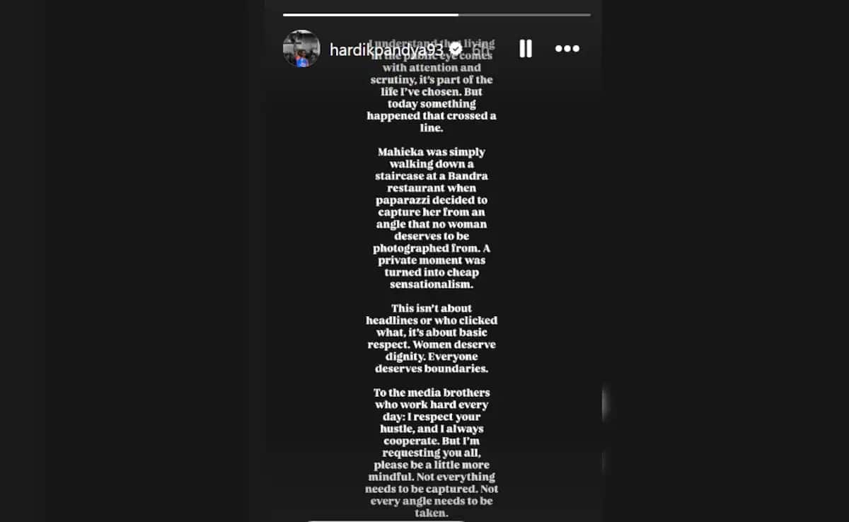 Hardik Pandya On Paparazzi: 'प्रत्येकानं मर्यादा ओळखाव्यात...'; गर्लफ्रेंड माहिका शर्माच्या 'त्या' व्हिडीओमुळे हार्दिक पांड्या चिडला, पॅपाराझींना सुनावलं