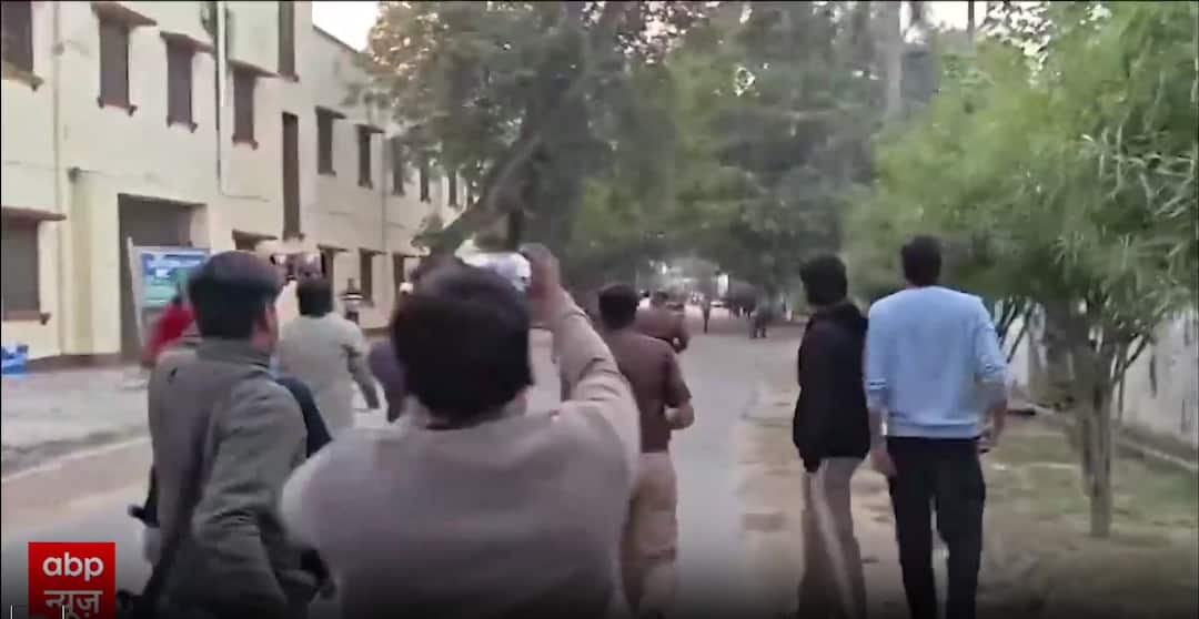 Varanasi Campus Clash & School Fire: Police Action, Pistol Scare, Blaze Sparks Panic