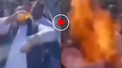 ਮਸ਼ਹੂਰ ਆਗੂ ਨੂੰ ਇਹ ਗਲਤੀ ਪਈ ਭਾਰੀ, ਵਿਰੋਧ ਪ੍ਰਦਰਸ਼ਨ ਦੌਰਾਨ ਖੁਦ 'ਤੇ ਪਾਇਆ ਪੈਟਰੋਲ; ਕਿਸੇ ਨੇ ਲਗਾ ਦਿੱਤੀ ਅੱਗ: ਫਿਰ...