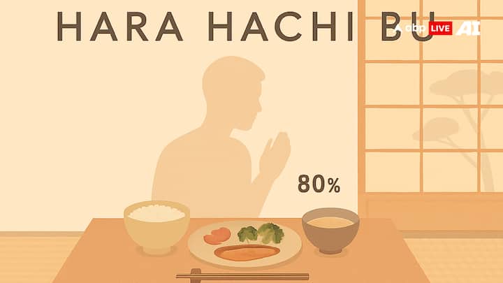 हारा हाची बु एक ऐसी जापानी तकनीक जिसमें तब तक ही खाना है, जब तक आपका पेट 80 प्रतिशत तक भर न जाए. जब आप पेट भरकर खाते हैं तो आपकी एनर्जी पाचने में जाती है. शरीर हल्का रहेगा तो मन हल्का रहेगा. जापान के लोग इस तकनीक के दम पर 80 साल की उम्र में भी एनर्जटिक रहते हैं.