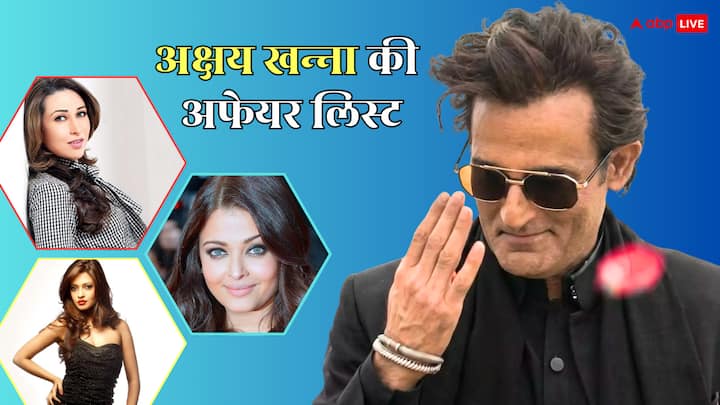 Akshaye Khanna Affairs: अक्षय खन्ना कभी अपने हैंडसम लुक्स, चार्म और दमदार स्क्रीन प्रेजेंस के लिए काफी फेमस थे. अपने करियर में एक्टर बॉलीवुड की टॉप एक्ट्रेसेस को डेट कर चुके हैं.