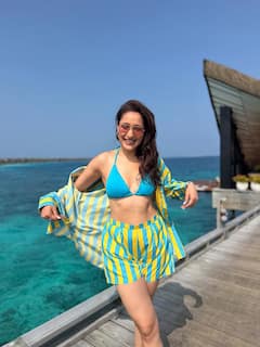 Pragya Jaiswal PHOTO: બીચ લુકમાં છવાઈ પ્રજ્ઞા જયસ્વાલ, કર્વી ફિગર પર કર્યું ફ્લોન્ટ
