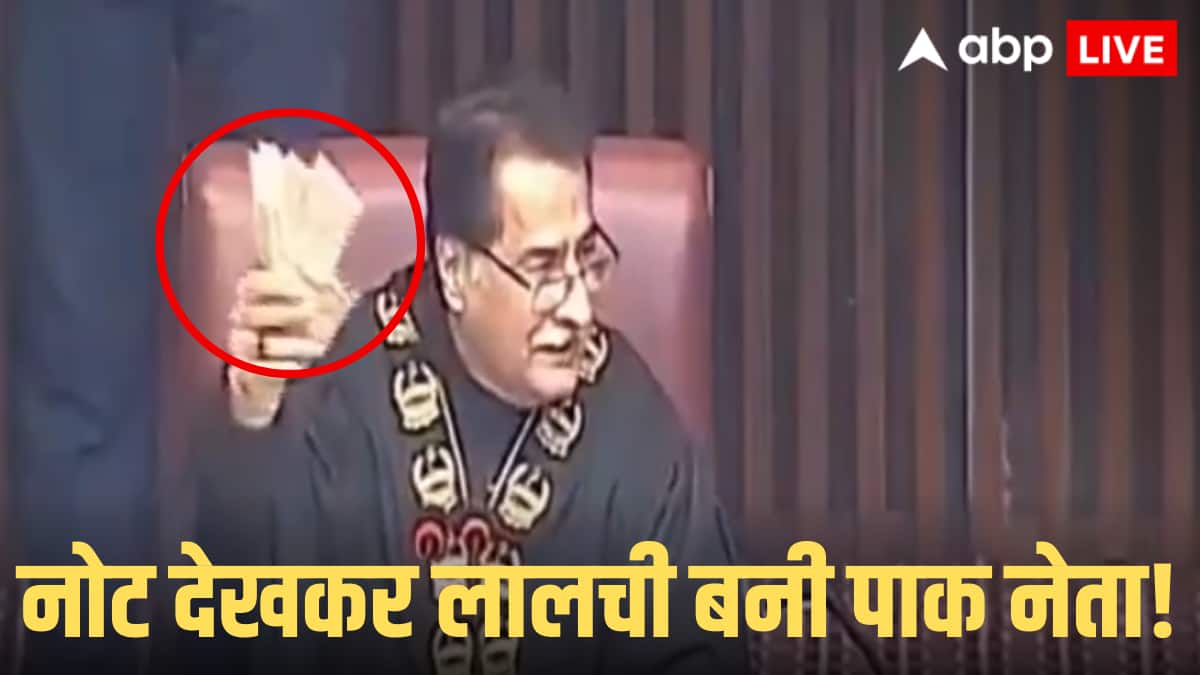Watch: पाकिस्तानी संसद में स्पीकर ने लहराए नोट, एक दर्जन सांसद बोले-हमारे हैं, वीडियो वायरल होते ही फजीहत