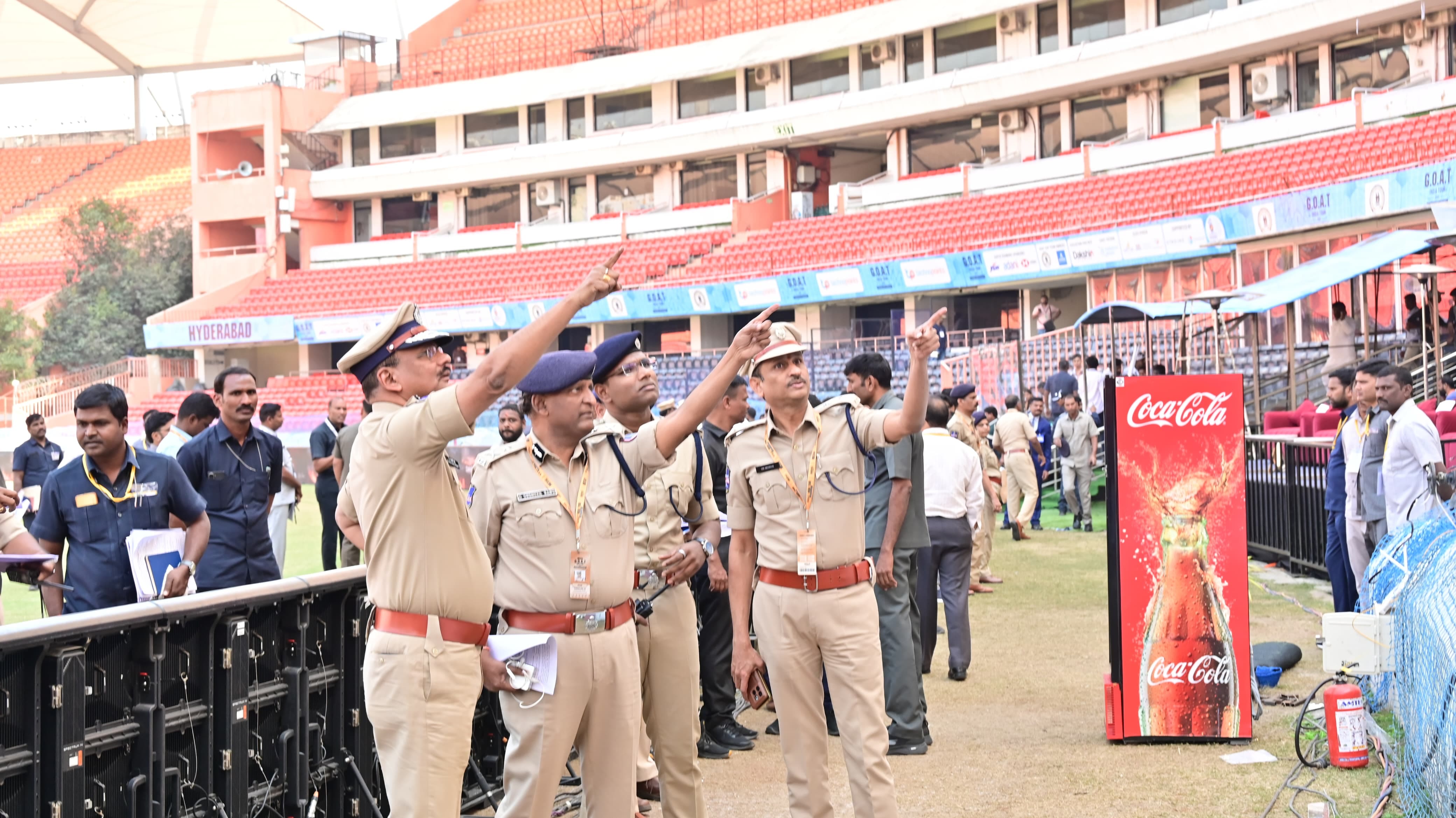 Lionel Messi Team Happy: మెస్సీ మ్యాచ్ గ్రాండ్ సక్సెస్.. డీజీపీ, సిపిలను ప్రశంసించిన మెస్సీ మేనేజర్, సెక్యూరిటీ టీమ్