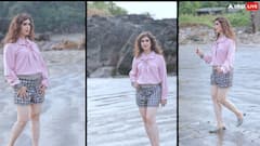 62 की उम्र में मीनाक्षी शेषाद्रि ने शॉर्ट्स में बिखेरे जलवे, बीच पर दिए गजब के पोज