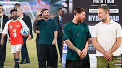 कोलकात्यात फ्लॉप, हैदराबादमध्ये सुपरहिट! लियोनेल मेस्सीने जिंकली मने; राहुल गांधींना जर्सी भेट