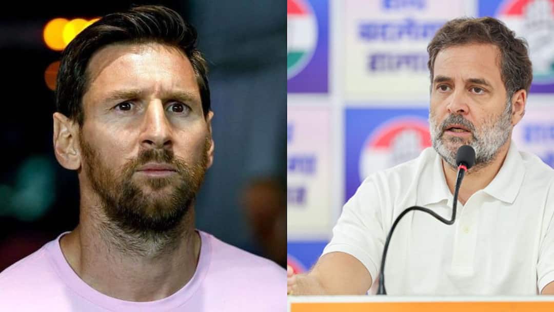 Signed Jersey, Warm Cheers: Rahul Gandhi Meets Messi In Hyderabad After Kolkata Fiasco: WATCH