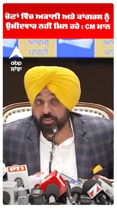 ਚੋਣਾਂ ਵਿੱਚ ਅਕਾਲੀ ਅਤੇ ਕਾਂਗਰਸ ਨੂੰ ਉਮੀਦਵਾਰ ਨਹੀਂ ਮਿਲ ਰਹੇ : CM ਮਾਨ