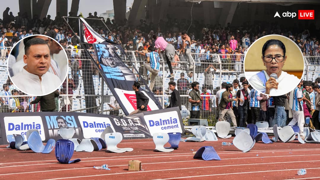 'मगरमच्छ के आंसू...', मेस्सी इवेंट में अफरा-तफरी पर ममता बनर्जी ने मांगी माफी तो बोली BJP, TMC ने दिया ये जवाब bjp attack tmc led mamata banerjee government over chaos in lionel messi football event in salt lake stadium in kolkata 'मगरमच्छ के आंसू...', मेस्सी इवेंट में अफरा-तफरी पर ममता बनर्जी ने मांगी माफी तो बोली BJP, TMC ने दिया ये जवाब