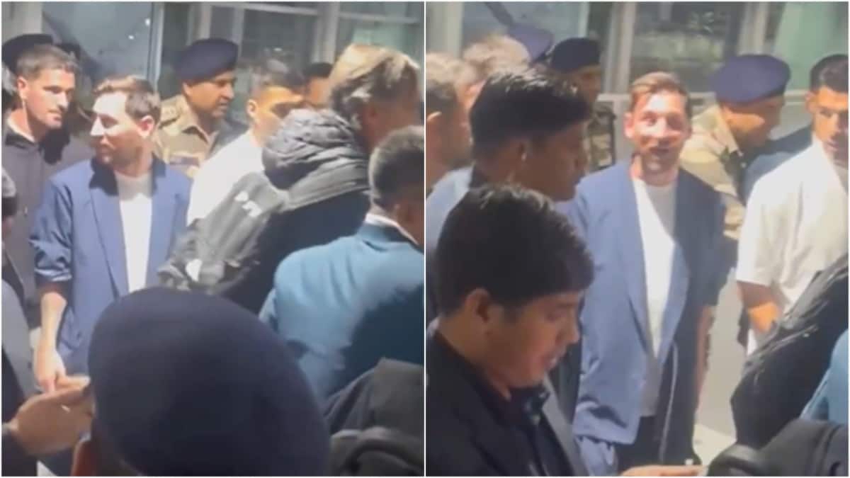 Messi Mania Grips Kolkata As He Arrives For GOAT India Tour; Fans Throng Airport For A Glimpse: WATCH